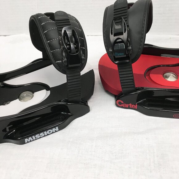 NEW Rare Design Samples of Burton Cartel EST & Mission EST Snowboard Bindings! M - Picture 2 of 4